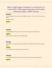 IMSA Traffic Signal Technician Level II Exam V1 | (Latest 2025 / 2026 Update) Q&A