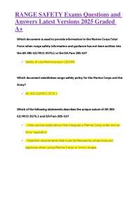 Range Safety Exam: Questions and Answers 2025