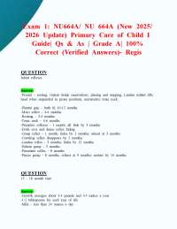 Exam 1: NU664A/ NU 664A (New 2025/ 2026 Update) Guide|  Qs & As| 100% Correct- Regis