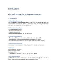 SpickZettel Grundsteuer Grunderwerbsteuer Aufg. Lsg.