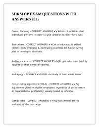SHRM CP EXAM QUESTIONS WITH ANSWERS 2025