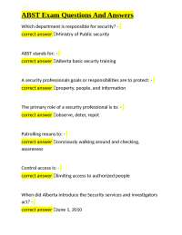 ABST Exam Prep: Questions & Answers for Security Professionals