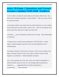 Astronomy Exam Questions and Answers 2025-2026: Study Guide