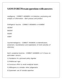 SANS FOR578 exam questions with answers.