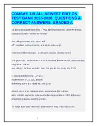 COMSAE 115 ALL NEWEST EDITION TEST BANK 2025-2026. QUESTIONS & CORRECT ANSWERS. GRADED A