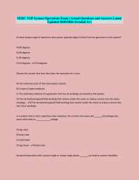 NERC TOP System Operations Exam Questions and Answers 2025/2026