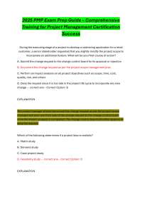 PMP Exam Prep Guide: Project Management Certification Success
