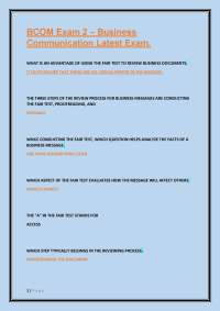 Business Communication Exam Questions and Answers