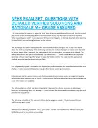 NFHS Soccer Rules Exam: Questions and Verified Solutions