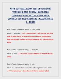 NFHS Softball Rules Exam 2025-2026: Complete Guide with Verified Answers