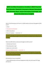 AWS Certified Solutions Architect Practice Questions