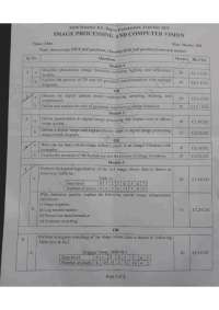 Image processing and Computer Vision all questions papers