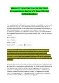 AAPC CPC Final Exam Practice Test – 2025  Complete Exam Review with Expert-Verified
