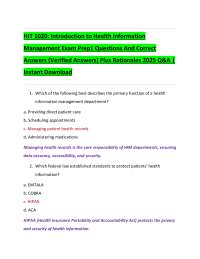 Health Information Management Exam Prep: Q&A Guide 2025