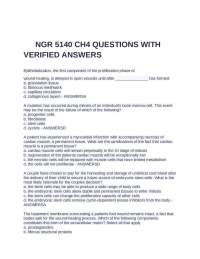 NGR 5140 CH4 QUESTIONS WITH VERIFIED ANSWERS