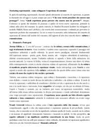 Riassunto libro marketing esperienziale