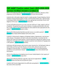 FNP AANP Practice Latest Exam 2025-2026 With  Correct Verified Answers Graded A+