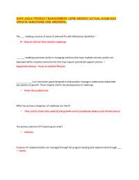 SAFE AGILE PRODUCT MANAGEMENT (APM) NEWEST ACTUAL EXAM 2025 UPDATE QUESTIONS AND ANSWERS.