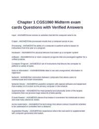 Chapter 1 CGS1060 Midterm exam cards Questions wit