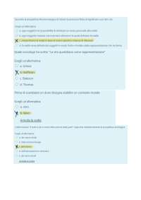 Quiz di sociologia utili all'esame