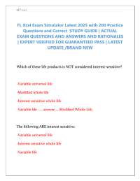 FL Xcel Exam Simulator Latest 2025 with 200 Practice Questions and Correct STUDY GUIDE | A