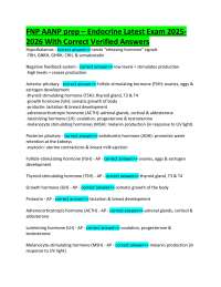 FNP AANP prep – Endocrine Latest Exam 2025 2026 With Correct Verified Answers