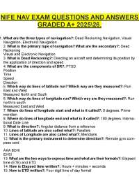 NIFE NAV EXAM QUESTIONS AND ANSWERS LATEST UPDATE.
