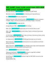 FNP (AANP) Study Guide Latest Exam 2025-2026  With Correct Verified Answers