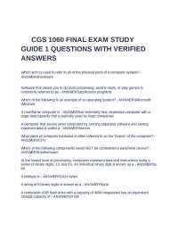 CGS 1060 FINAL EXAM STUDY GUIDE 1 QUESTIONS WIT