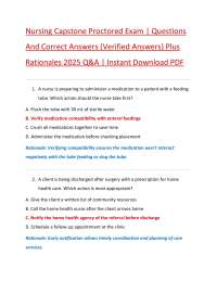 Nursing Capstone Proctored Exam | Questions  And Correct Answers (Verified Answers) Plus