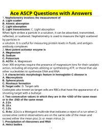 Ace ASCP Questions with Answers