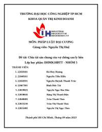 TIỂU LUẬN PHÁP LUẬT ĐẠI CƯƠNG