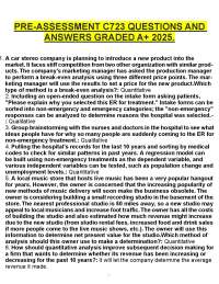 PRE-ASSESSMENT C723 QUESTIONS AND ANSWERS GRADED A+ 2025\26.