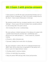 MS 2 Exam 2 with precise answers