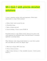 MS 2 Quiz 7 with precise detailed solutions
