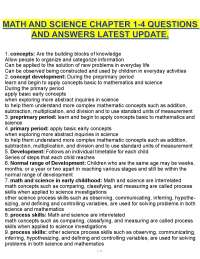 MATH AND SCIENCE CHAPTER 1-4 QUESTIONS AND ANSWERS WELL ILLUSTRATED.