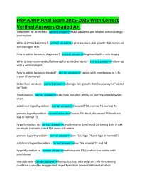 FNP AANP Practice Latest Exam 2025-2026 With  Correct Verified Answers Graded A+