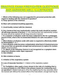 PRACTICE EXAM FIREFIGHTER QUESTIONS AND ANSWERS WELL ILLUTRATED.