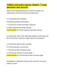 Real Estate Independent Contractor Agreements: Exam Q&A