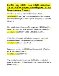 Real Estate Economics: Office Property Development Exam Q&A
