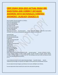 CRPC EXAM 2024-2025 ACTUAL EXAM 180 QUESTIONS AND CORRECT DETAILED ANSWERS WITH RATIONALES