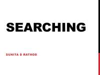 Searching and hashing