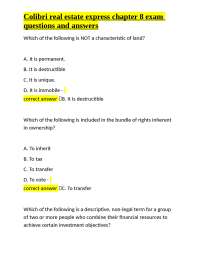 Real Estate Property Rights Exam Questions and Answers