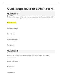 PHSC210 Quiz- Perspectives on Earth History Spring 2025 LIBERTY