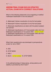 ABDSM FINAL EXAM 2025-26 UPDATED ACTUAL EXAM WITH CORRECT SOLUTIONS