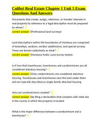 Real Estate Law Exam: Questions and Answers