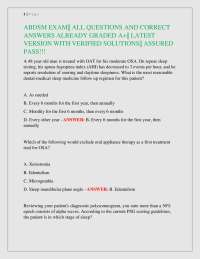 ABDSM EXAM|| ALL QUESTIONS AND CORRECT ANSWERS ALREADY GRADED A+|| LATEST