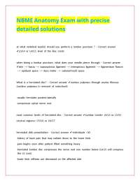 NBME Anatomy Exam with precise detailed solutions