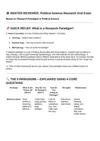 POLITICAL SCIENCE RESEARCH ALL IN ONE