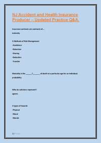 Accident and Health Insurance Practice Q&A: Key Concepts and Review